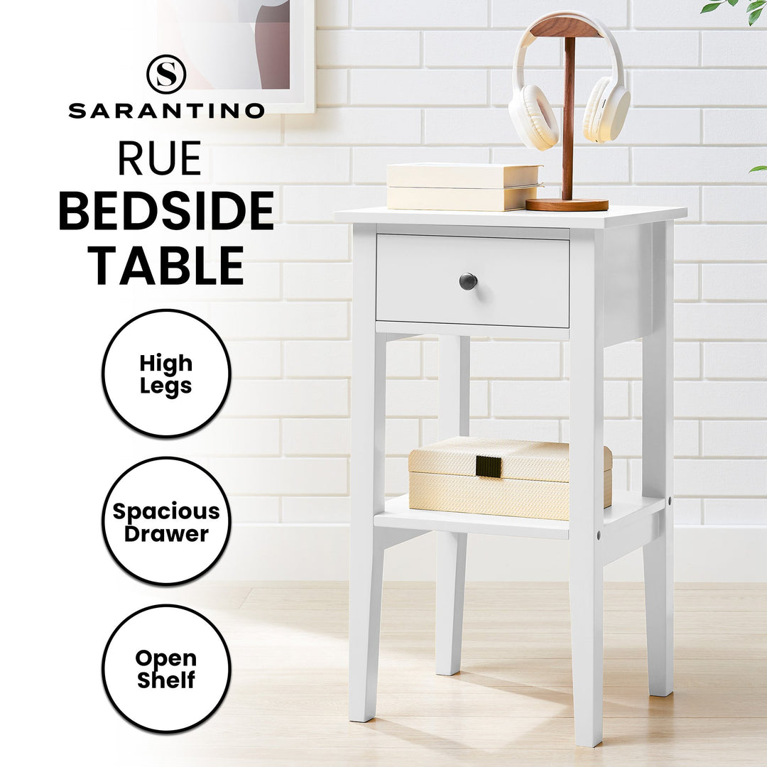 P&F ZennHome Rue Bedside Table - White