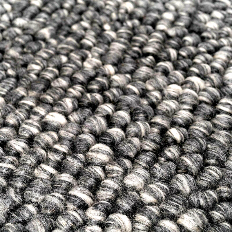 P&F ZennHome Wool Pebble Charcoal Lifestyle Rug 130x 180 cm