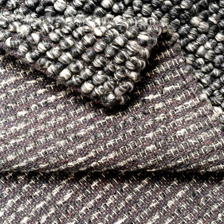 P&F ZennHome Wool Pebble Charcoal Lifestyle Rug 130x 180 cm