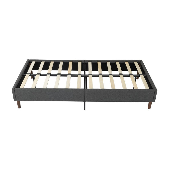 P&F FabSeries Bed Frame Mattress Foundation (Dark Grey) Double