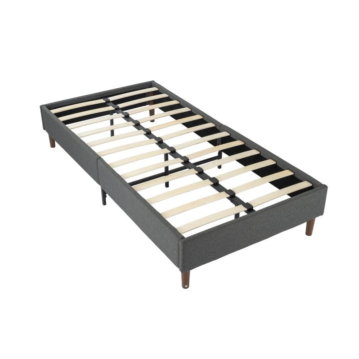 P&F Bed Frame Mattress Foundation (Dark Grey) Queen