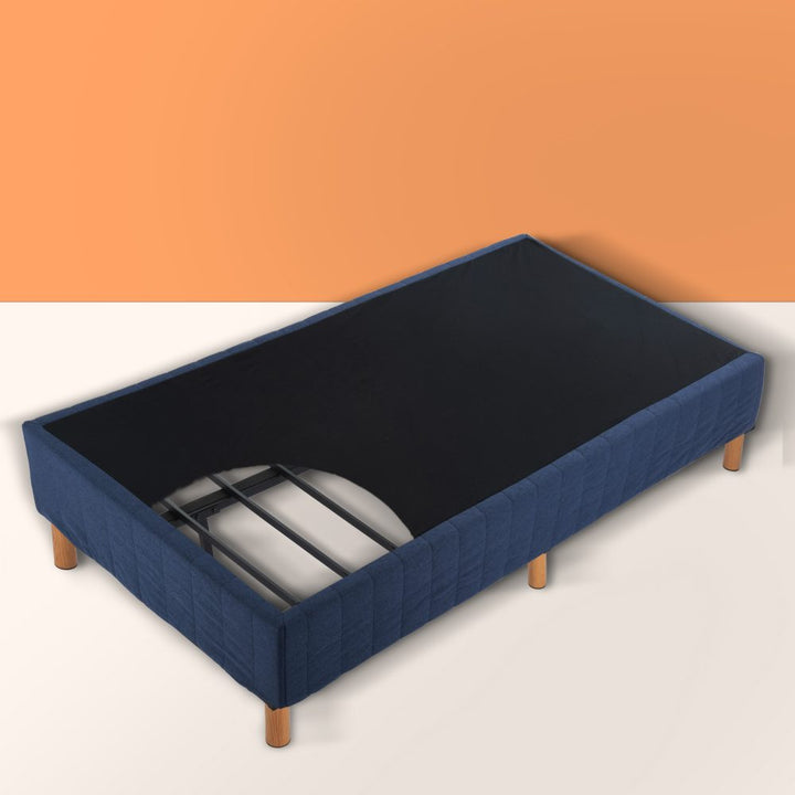 P&F Metal Bed Frame Mattress Foundation Blue Double