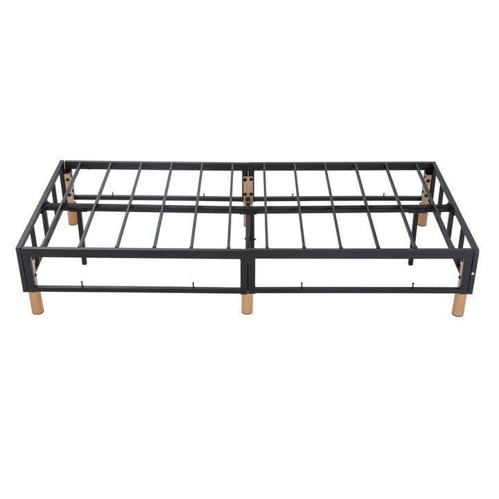 P&F Metal Bed Frame Mattress Foundation Blue Double