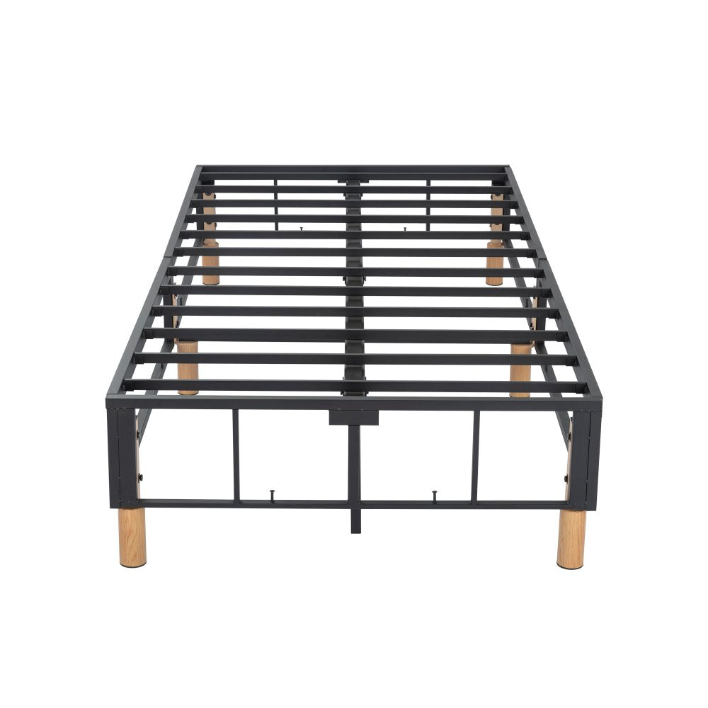 P&F Metal Bed Frame Mattress Foundation Blue Double