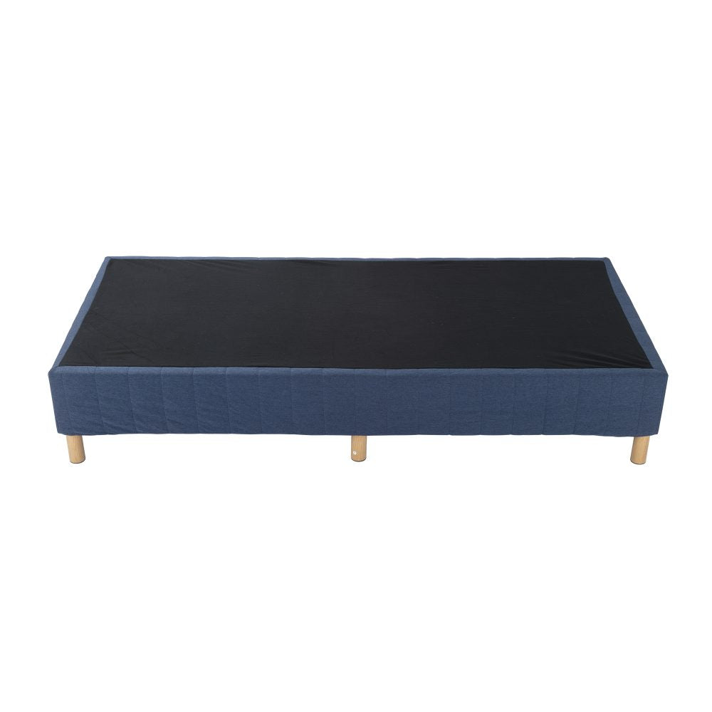 P&F Metal Bed Frame Mattress Foundation Blue King