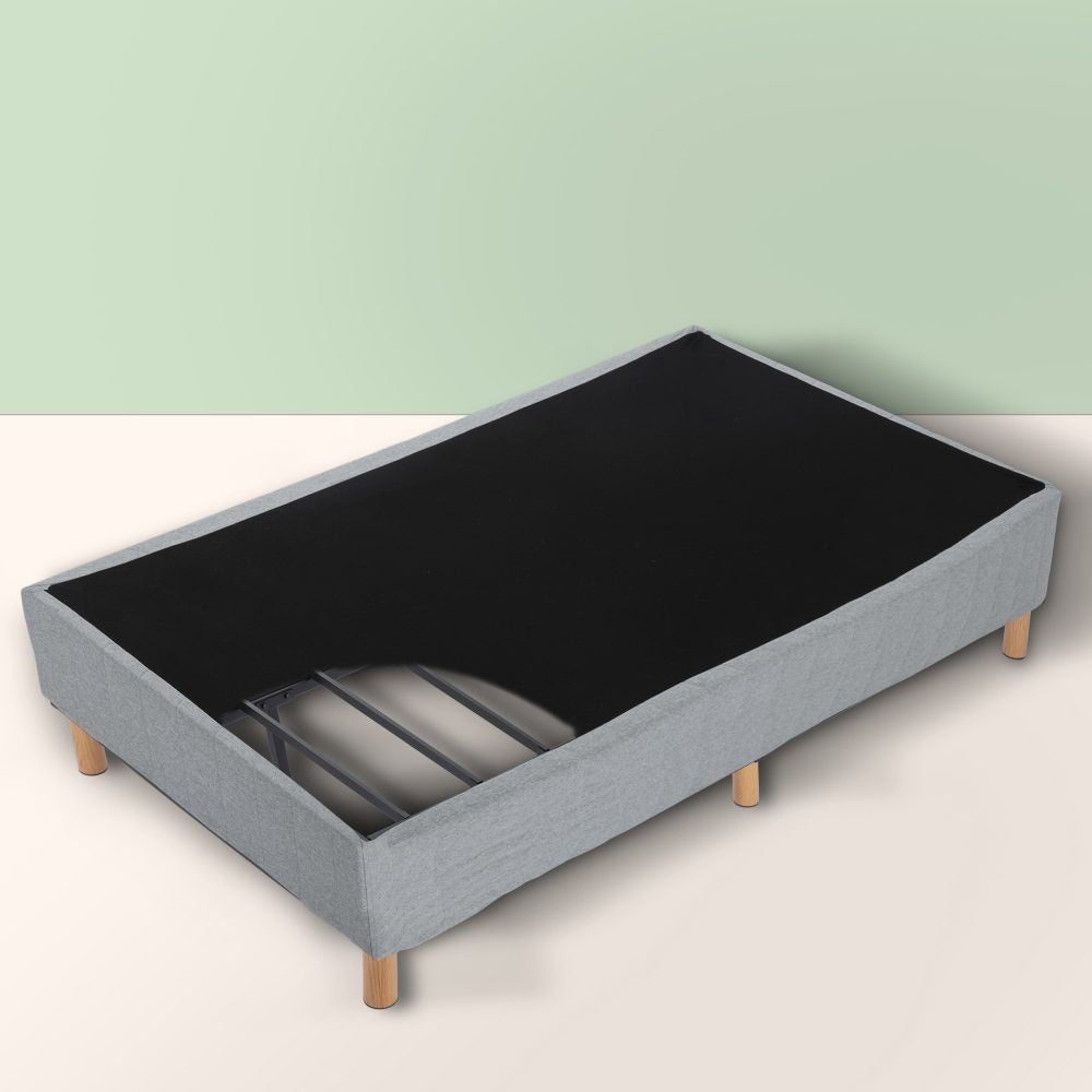 P&F Metal Bedframe Mattress Foundation (Light Grey) Double