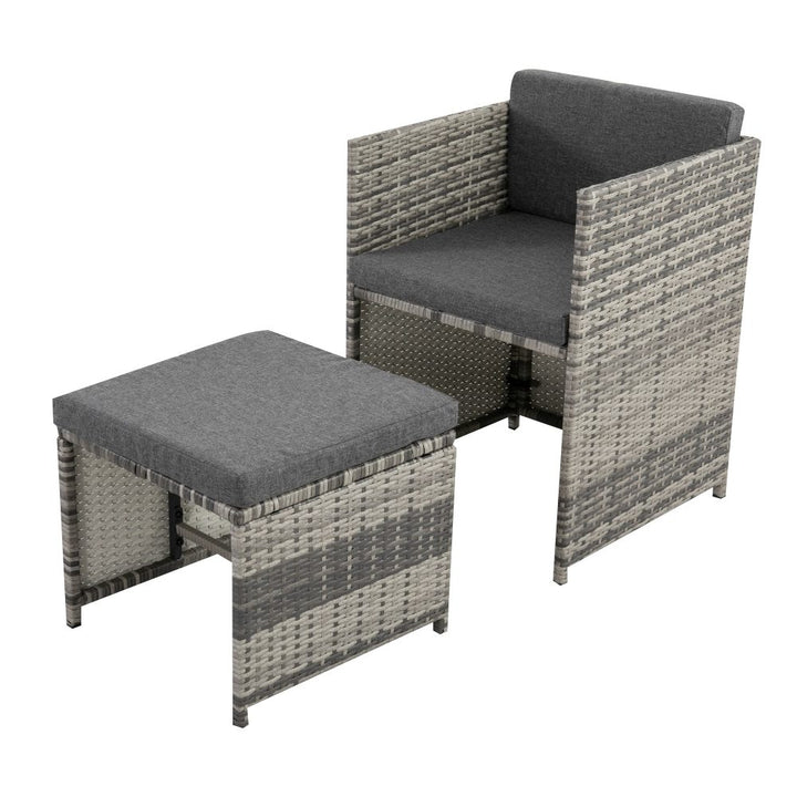 P&F ZennHome 8 Seater Outdoor Dining Set – Grey