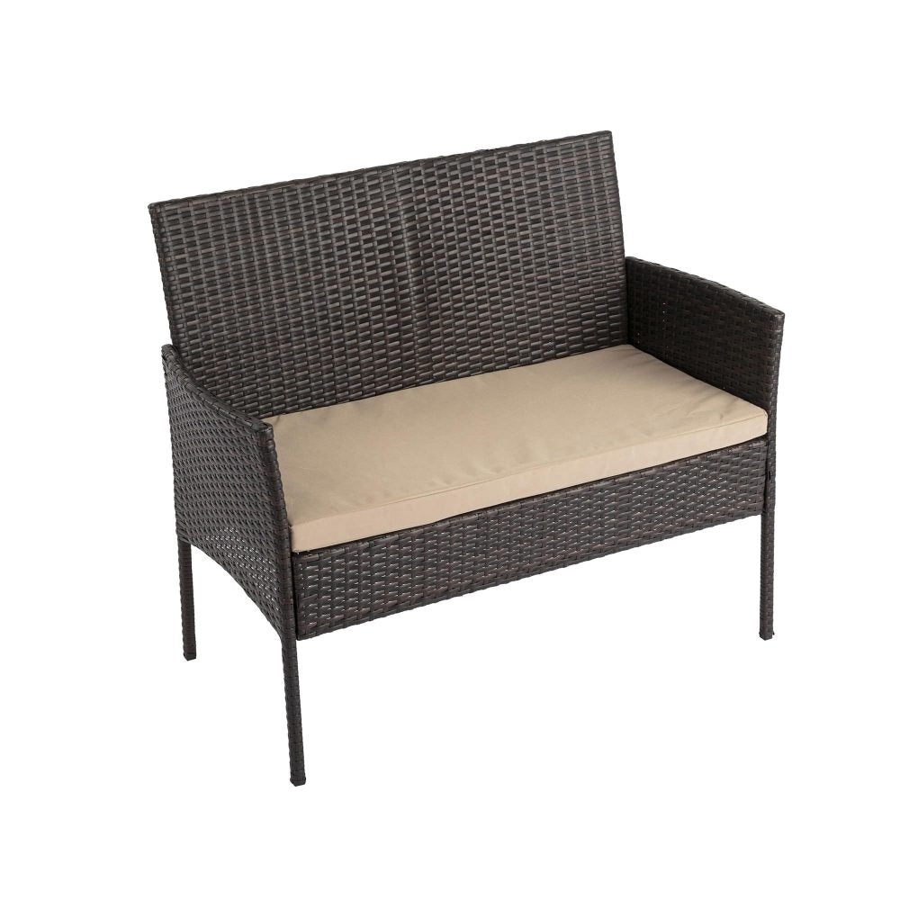 P&F ZennHome 4-Seat Wicker Outdoor Lounge Set