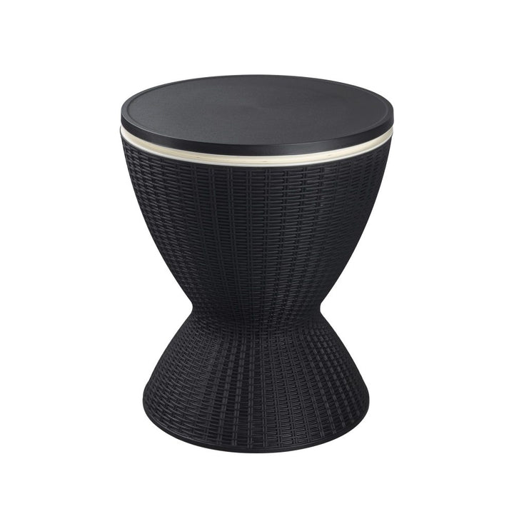 P&F ZennHome Black Garden Ice Cooler Table