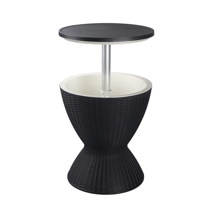P&F ZennHome Black Garden Ice Cooler Table