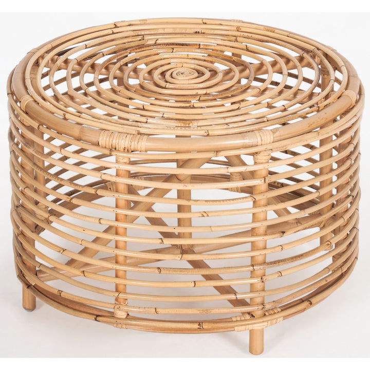 P&F ZennHome 61cm Rattan Round Side Table - Natural