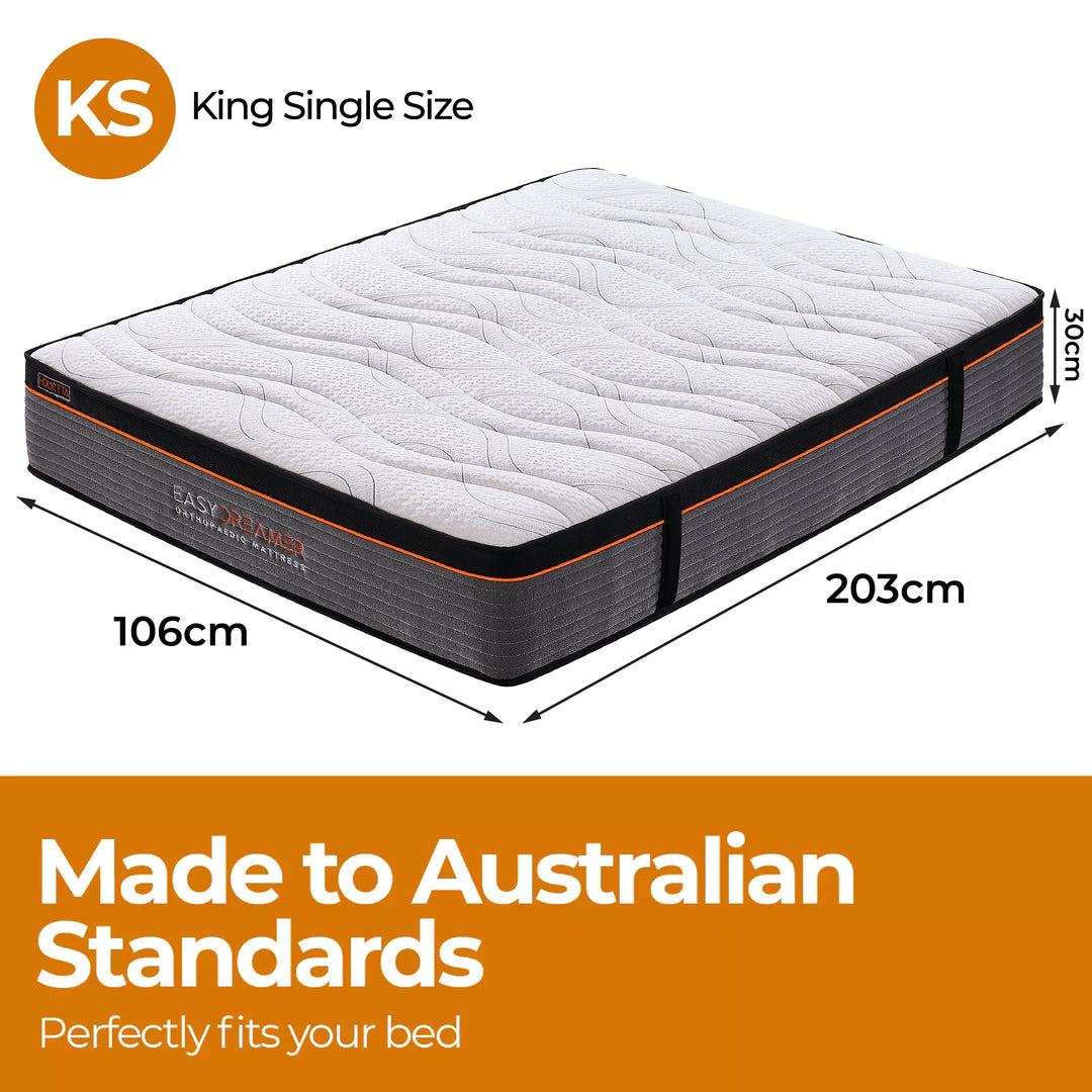 P&F DreamEz Orthopaedic Euro Top Pocket Spring King Single Mattress