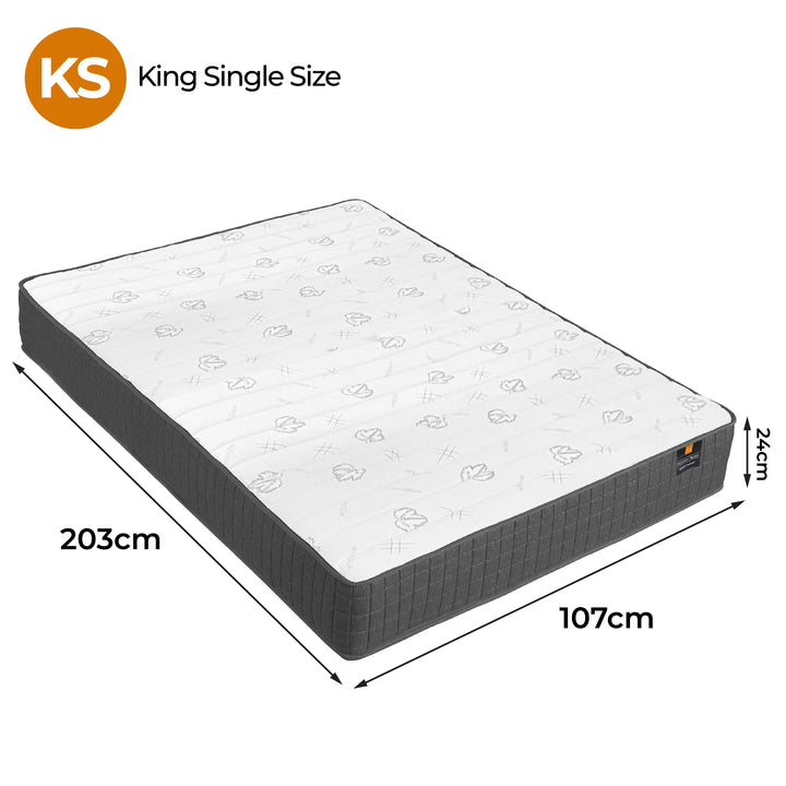 P&F Boxed Comfort Pocket Spring Mattress King Single