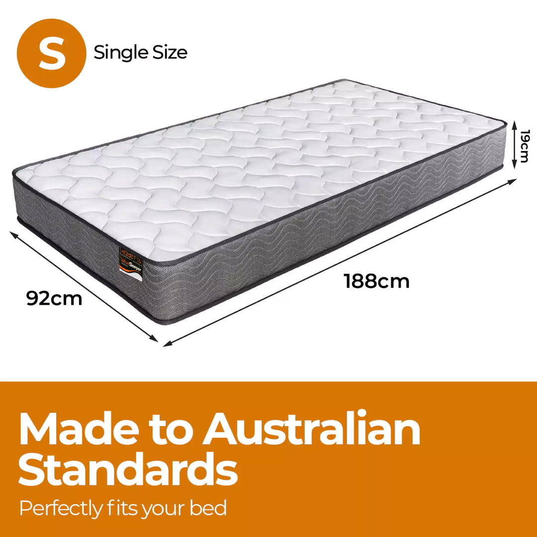 P&F ValueSleeper 3-Zone Orthopaedic Pocket Spring Single Mattress