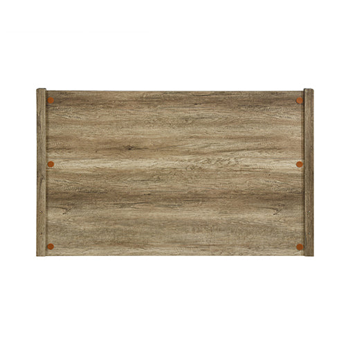 P&F 4 Pieces Bedroom Suite Natural Wood Like MDF Structure Queen Size Oak