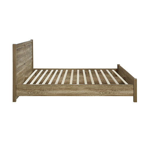 P&F Double Size Bed Frame Natural Wood like MDF in Oak Colour