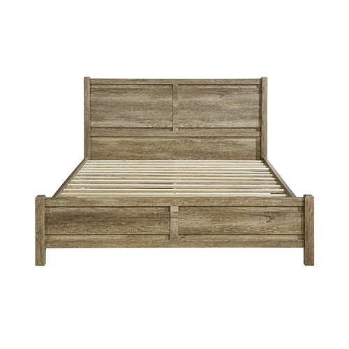 P&F Double Size Bed Frame Natural Wood like MDF in Oak Colour