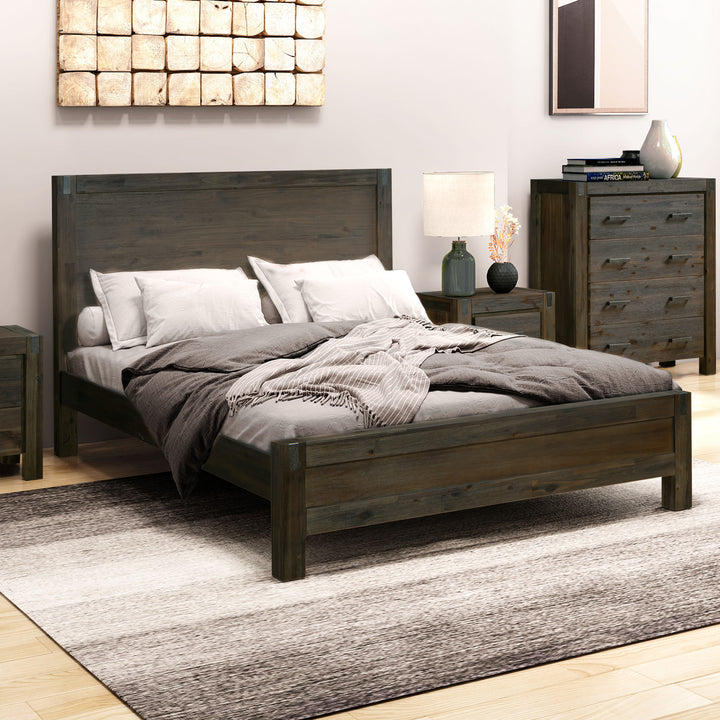 P&F Bed Frame Double Size Chocolate