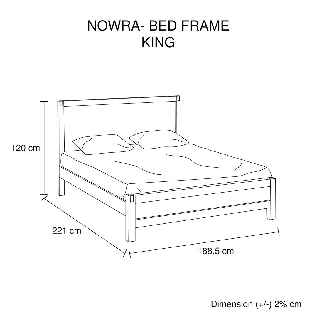 P&F Bed Frame King Size Chocolate