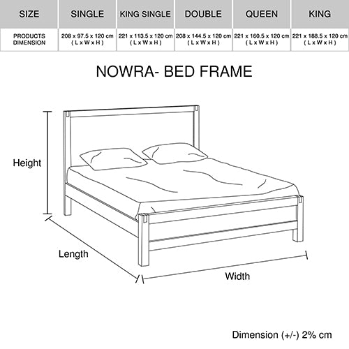 P&F BohoNest  Bed Frame King Size Oak