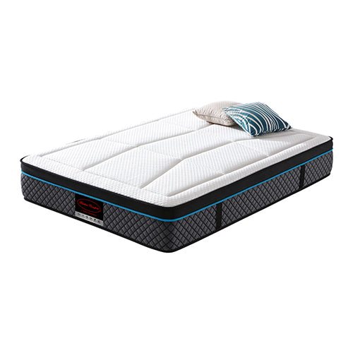 P&F Queen Mattress in Coolmax Memory Foam 6 Zone Pocket Coil Soft Firmness