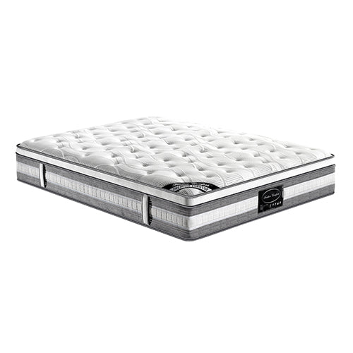 P&F Mattress Euro Top Queen Size Pocket Spring Coil with Knitted Fabric Medium Firm 34cm Thick