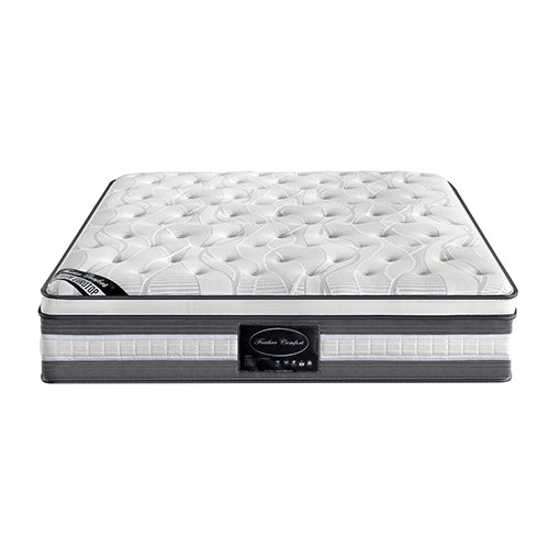 P&F Mattress Euro Top Queen Size Pocket Spring Coil with Knitted Fabric Medium Firm 34cm Thick