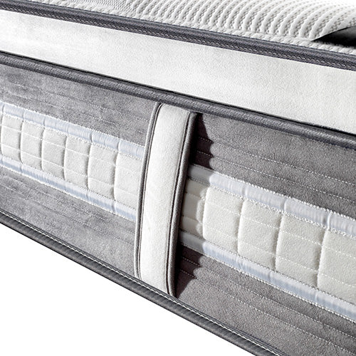 P&F Mattress Euro Top Queen Size Pocket Spring Coil with Knitted Fabric Medium Firm 34cm Thick