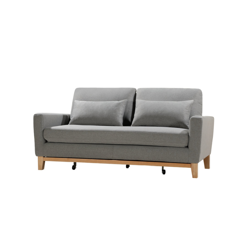 P&F ZennHome 2 Seater Pull-out Sofa bed Grey celadon