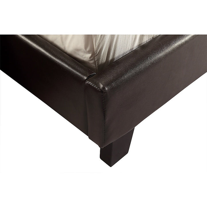 P&F BohoNest Double PU Leather Bed Frame Brown