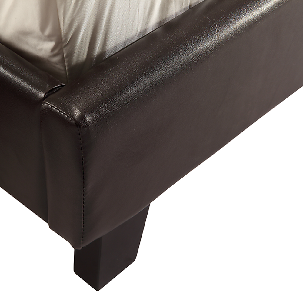 P&F BohoNest Queen PU Leather Bed Frame Brown