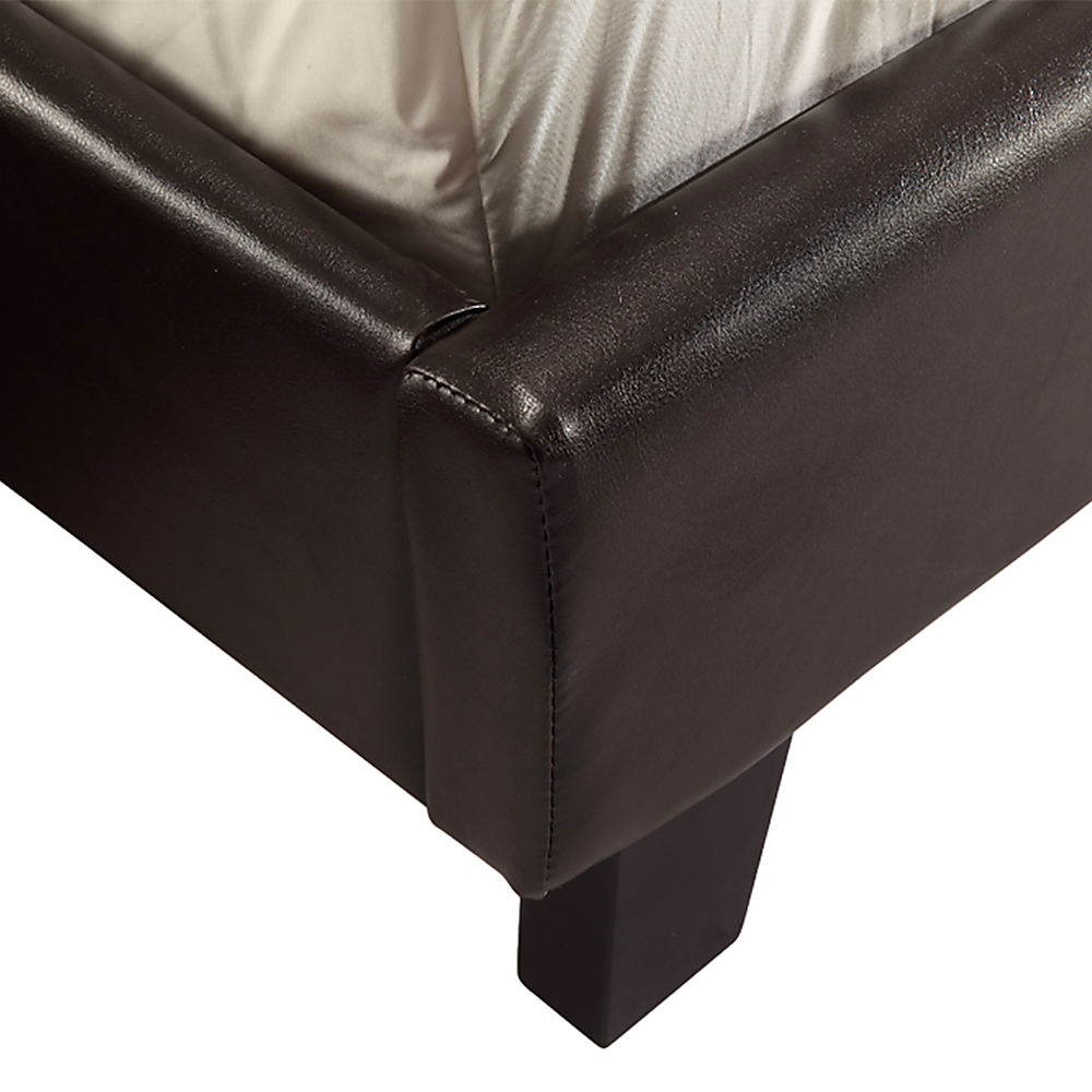 P&F BohoNest Queen PU Leather Bed Frame Brown