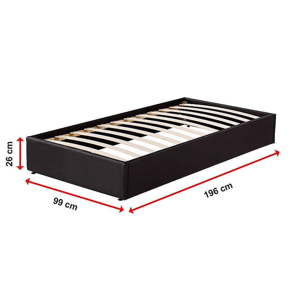 P&F PU Leather Single Bed Ensemble Frame