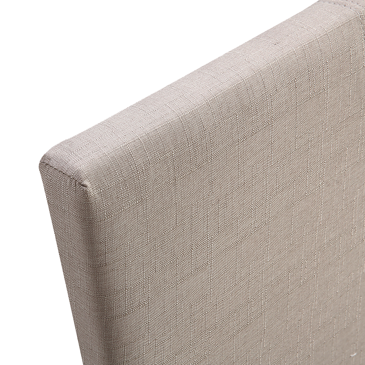 P&F King Linen Fabric Bed Frame Beige