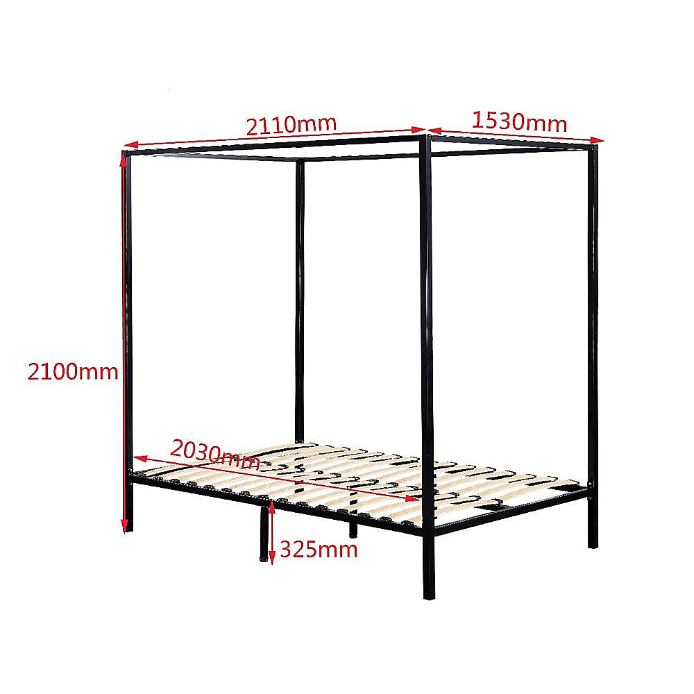 P&F DreamEz Four Poster Queen Bed Frame