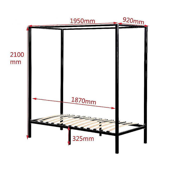 P&F DreamEz Four Poster Single Bed Frame