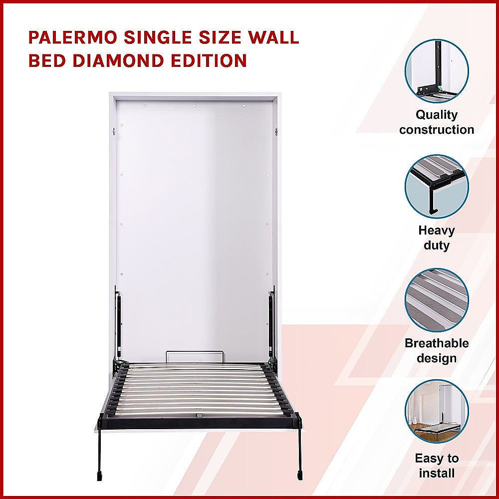 P&F Palermo Single Size Wall Bed Diamond Edition