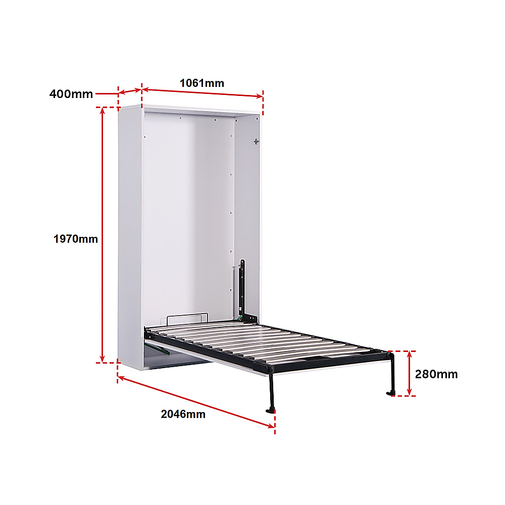 P&F Palermo Single Size Wall Bed Diamond Edition