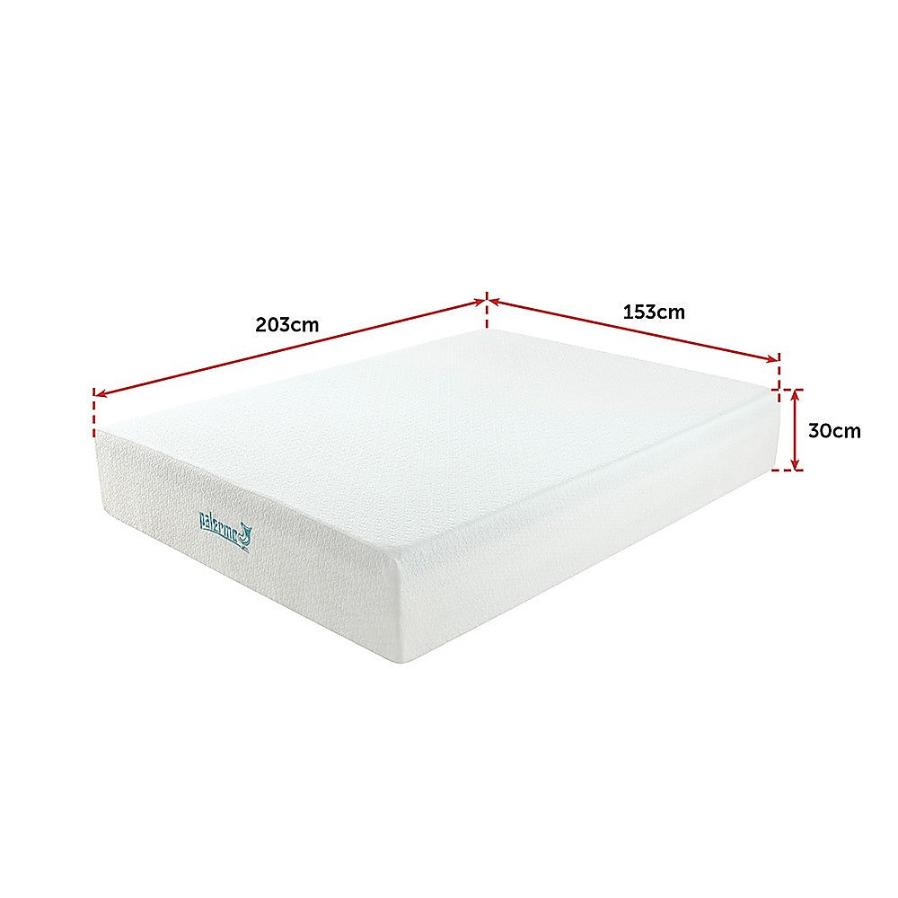 P&F Palermo Queen Mattress 30cm Memory Foam Green Tea Infused CertiPUR Approved