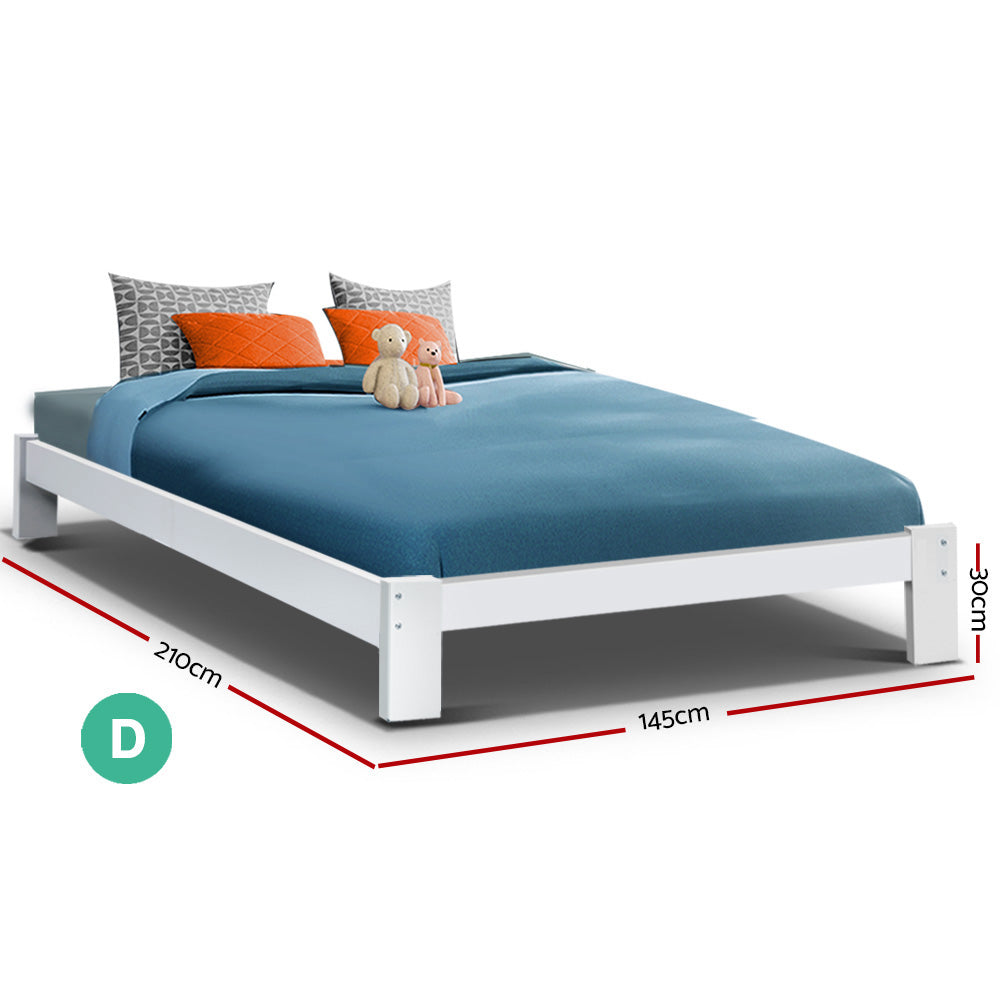 P&F DreamStyle Bed Frame Double Size Wooden Bed Base