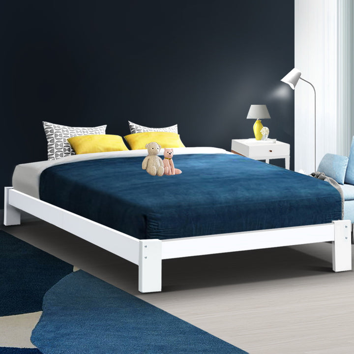 P&F DreamStyle Bed Frame Double Size Wooden Bed Base