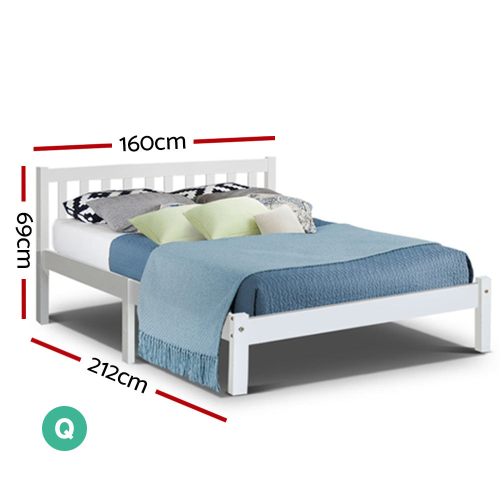 P&F BohoNest Sofie Wooden Bed Frame Queen Size