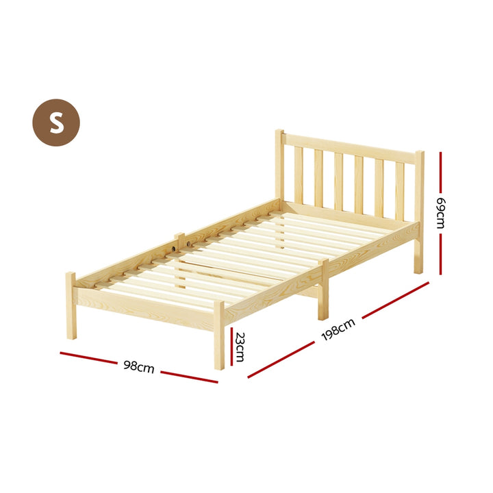 P&F BohoNest Sofie Bed Frame Wooden Single Size