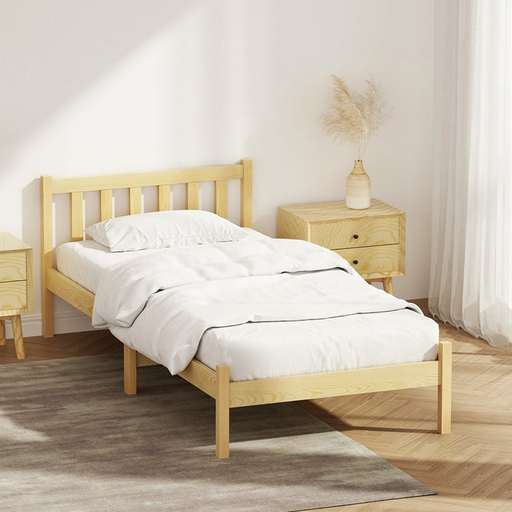 P&F BohoNest Sofie Bed Frame Wooden Single Size