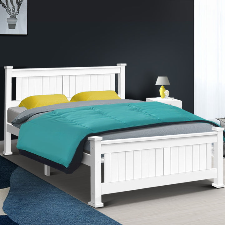 P&F BohoNest Rio Queen Size Wooden Bed Frame Timber